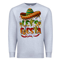 Heather Grey let's fiesta mexican hat Premium Sweatshirt - BarkalooDesign