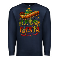 Navy let's fiesta mexican hat Premium Sweatshirt - BarkalooDesign