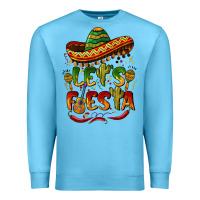 Ocean Blue let's fiesta mexican hat Premium Sweatshirt - BarkalooDesign