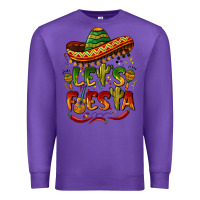 Purple let's fiesta mexican hat Premium Sweatshirt - BarkalooDesign