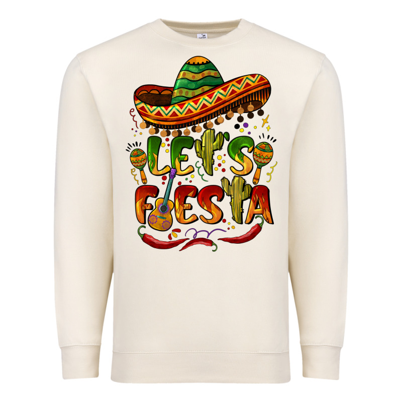 Let's Fiesta Mexican Hat Premium Sweatshirt by BarkalooDesign | Teevron