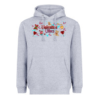 Heather Grey love vibes and valentines Heavyweight Hoodie - AdoDesignShop