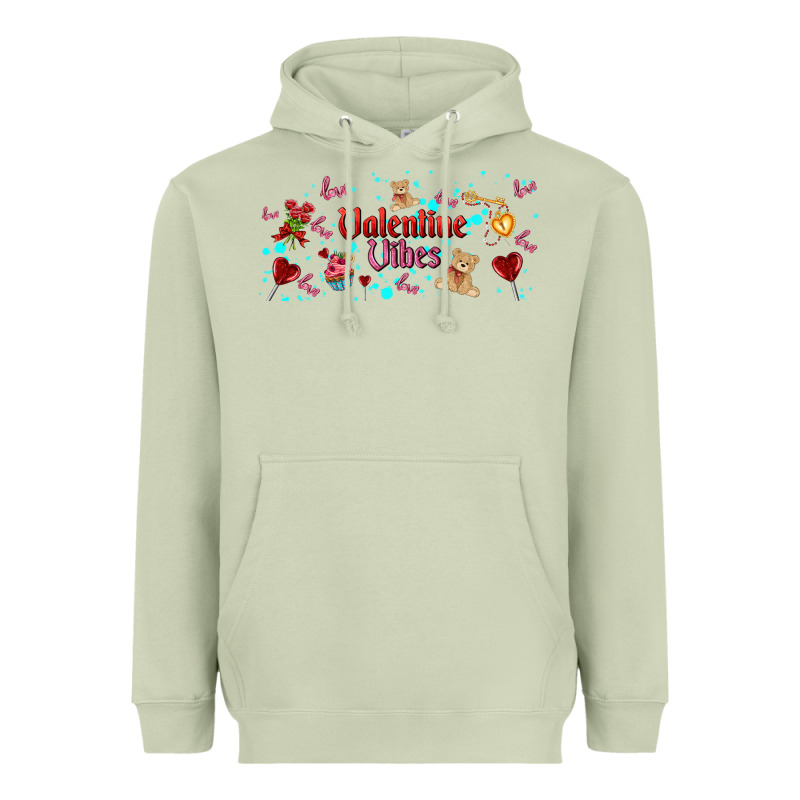 Love Vibes And Valentines Heavyweight Hoodie by AdoDesignShop | Teevron