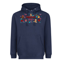 Navy love vibes and valentines Heavyweight Hoodie - AdoDesignShop