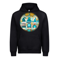 Black Winter Gnomies Ornament Urban Hoodie - BundleAndBundleShop