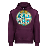 Mauve Wine Winter Gnomies Ornament Urban Hoodie - BundleAndBundleShop