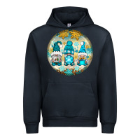 Navy Winter Gnomies Ornament Urban Hoodie - BundleAndBundleShop