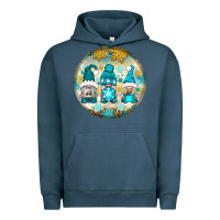 Pigment Midnight Navy Winter Gnomies Ornament Urban Hoodie - BundleAndBundleShop