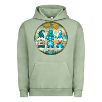 Pigment Oil Green Winter Gnomies Ornament Urban Hoodie - BundleAndBundleShop