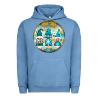 Pigment Pebble Blue Winter Gnomies Ornament Urban Hoodie - BundleAndBundleShop