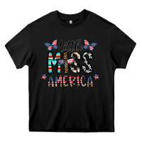 Black little miss america Heavy Core Tee - CowhideDigitalArt