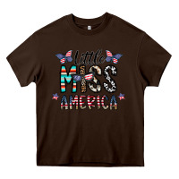 Chocolate Brown little miss america Heavy Core Tee - CowhideDigitalArt