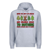 Heather Grey where the tree tops glisten Premium Hoodie - MaliasSmallBusiness