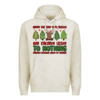 Oatmeal Heather where the tree tops glisten Premium Hoodie - MaliasSmallBusiness