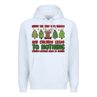 White where the tree tops glisten Premium Hoodie - MaliasSmallBusiness