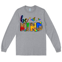 Heather Grey be kind Long Sleeve Tee - Zillion Design Studio