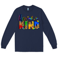 Navy be kind Long Sleeve Tee - Zillion Design Studio