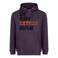 Plum eat sleep latino repeat Heavyweight Hoodie - BundleAndBundleShop