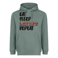 Sage eat sleep latino repeat Heavyweight Hoodie - BundleAndBundleShop
