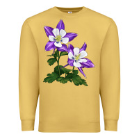 Antique Gold rocky mountain columbine Premium Sweatshirt - LillyAllenDesigns