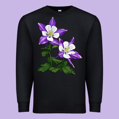 Rocky Mountain Columbine Premium Sweatshirt Designed By Lillyallendesigns