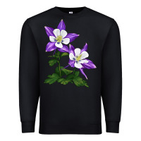 Black rocky mountain columbine Premium Sweatshirt - LillyAllenDesigns