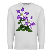 Dove Grey rocky mountain columbine Premium Sweatshirt - LillyAllenDesigns