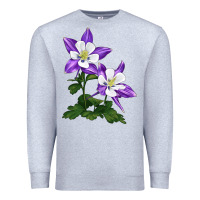 Heather Grey rocky mountain columbine Premium Sweatshirt - LillyAllenDesigns