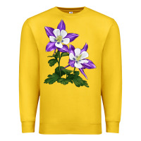 Lemon rocky mountain columbine Premium Sweatshirt - LillyAllenDesigns