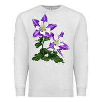 Oatmeal Heather rocky mountain columbine Premium Sweatshirt - LillyAllenDesigns