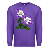 Purple rocky mountain columbine Premium Sweatshirt - LillyAllenDesigns