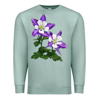 Seafoam rocky mountain columbine Premium Sweatshirt - LillyAllenDesigns