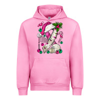 Fuchsia Pink Pink Christmas Breast Cancer Ribbon Volleyball Urban Hoodie - BundleAndBundleShop