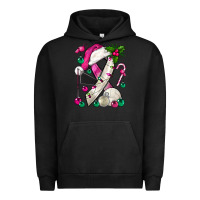 Pigment Black Pink Christmas Breast Cancer Ribbon Volleyball Urban Hoodie - BundleAndBundleShop