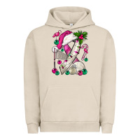 Pigment French Oak Pink Christmas Breast Cancer Ribbon Volleyball Urban Hoodie - BundleAndBundleShop