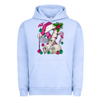 Pigment Grape Ice Pink Christmas Breast Cancer Ribbon Volleyball Urban Hoodie - BundleAndBundleShop