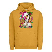 Pigment Peanut Butter Pink Christmas Breast Cancer Ribbon Volleyball Urban Hoodie - BundleAndBundleShop