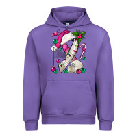 Tulip Pink Christmas Breast Cancer Ribbon Volleyball Urban Hoodie - BundleAndBundleShop