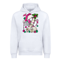 White Pink Christmas Breast Cancer Ribbon Volleyball Urban Hoodie - BundleAndBundleShop