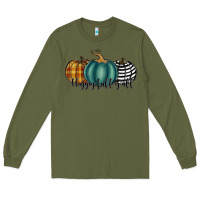 Army Green happy fall y'all pumkins Long Sleeve Tee - RanaPortraitStore