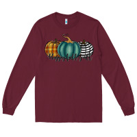 Burgundy happy fall y'all pumkins Long Sleeve Tee - RanaPortraitStore
