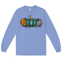 Colony Blue happy fall y'all pumkins Long Sleeve Tee - RanaPortraitStore