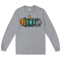 Heather Grey happy fall y'all pumkins Long Sleeve Tee - RanaPortraitStore