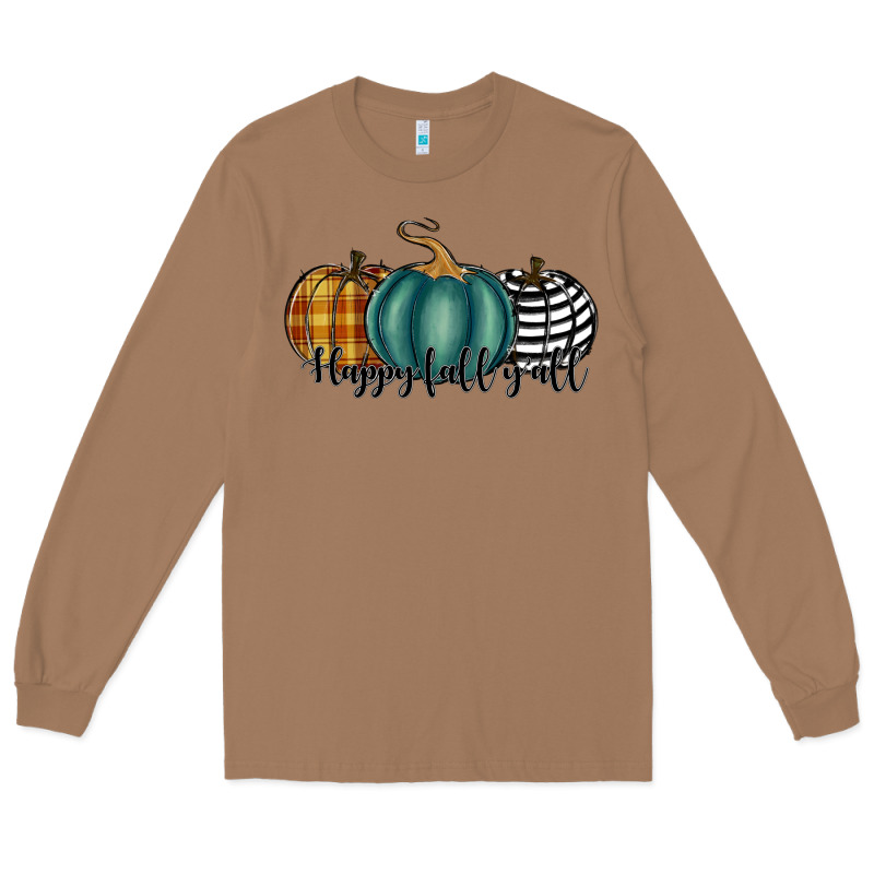 Happy Fall Y'all Pumkins Long Sleeve Tee by RanaPortraitStore | Teevron