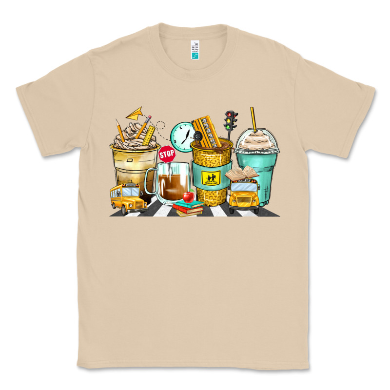 School Bus Coffee Cups Classic Tee by Zillion Design Studio | Teevron