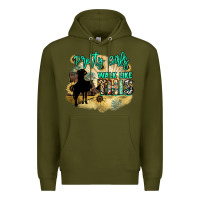 Army Green pretty girls walk like this Premium Hoodie - NancyCooperArtShop