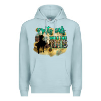 Blue Mist pretty girls walk like this Premium Hoodie - NancyCooperArtShop