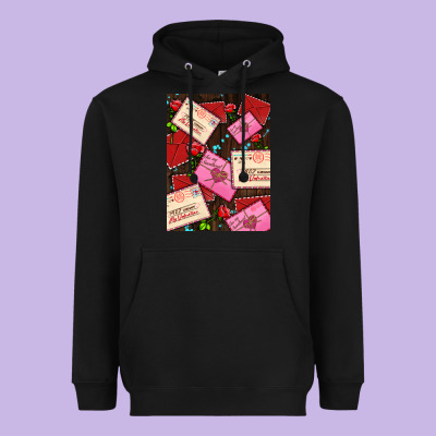 Love Letters With Roses  Air Heavyweight Hoodie Designed By Adodesignshop