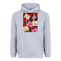 Heather Grey love letters with roses  air Heavyweight Hoodie - AdoDesignShop