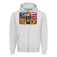 Dove Grey firefighter air mask and sunflower Zipper Hoodie - HRA Design Shop